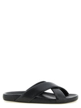 Saint Laurent Black Lamb Leather Slides - EU45/US12