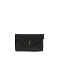 Sac bandoulière Saint Laurent en cuir d’agneau Ovis Aries Aries noir