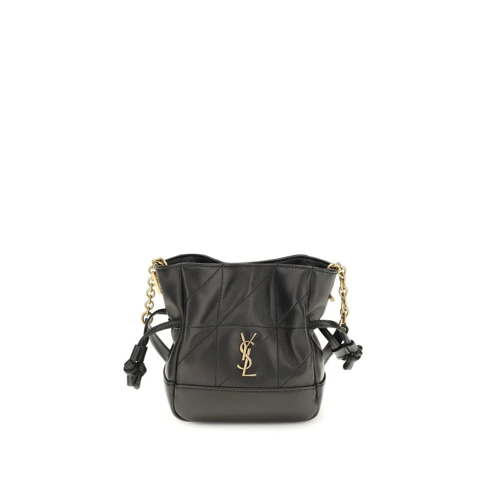 Saint Laurent Black Lamb Ovis Aries Aries Shoulder Bag