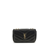 Sac bandoulière en cuir d'agneau noir Ovis Aries Saint Laurent