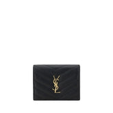 Saint Laurent Black Lamb Ovis Aries Aries Wallet