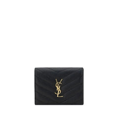 Saint Laurent Black Lamb Ovis Aries Aries Wallet