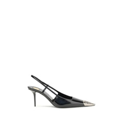 Saint Laurent Black Leather High Heel Pumps - Heels