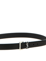 Saint Laurent Black Leather Regular Belt - 90 cm / 36 Inches