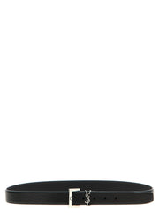 Saint Laurent Black Leather Regular Belt - 90 cm / 36 Inches