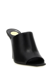 Saint Laurent Black Leather Stiletto Heel Sandals - EU38.5/US8.5