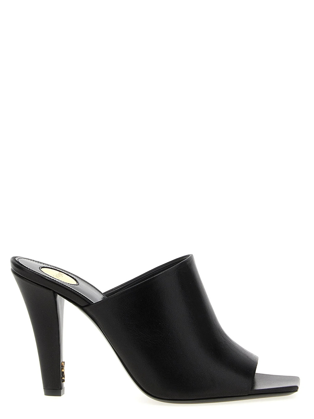 Saint Laurent Black Leather Stiletto Heel Sandals - EU38.5/US8.5