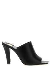 Saint Laurent Black Leather Stiletto Heel Sandals - EU38.5/US8.5