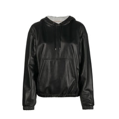 Saint Laurent Black Leather Tank Tops