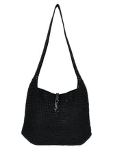 Sac cabas en raphia noir Saint Laurent