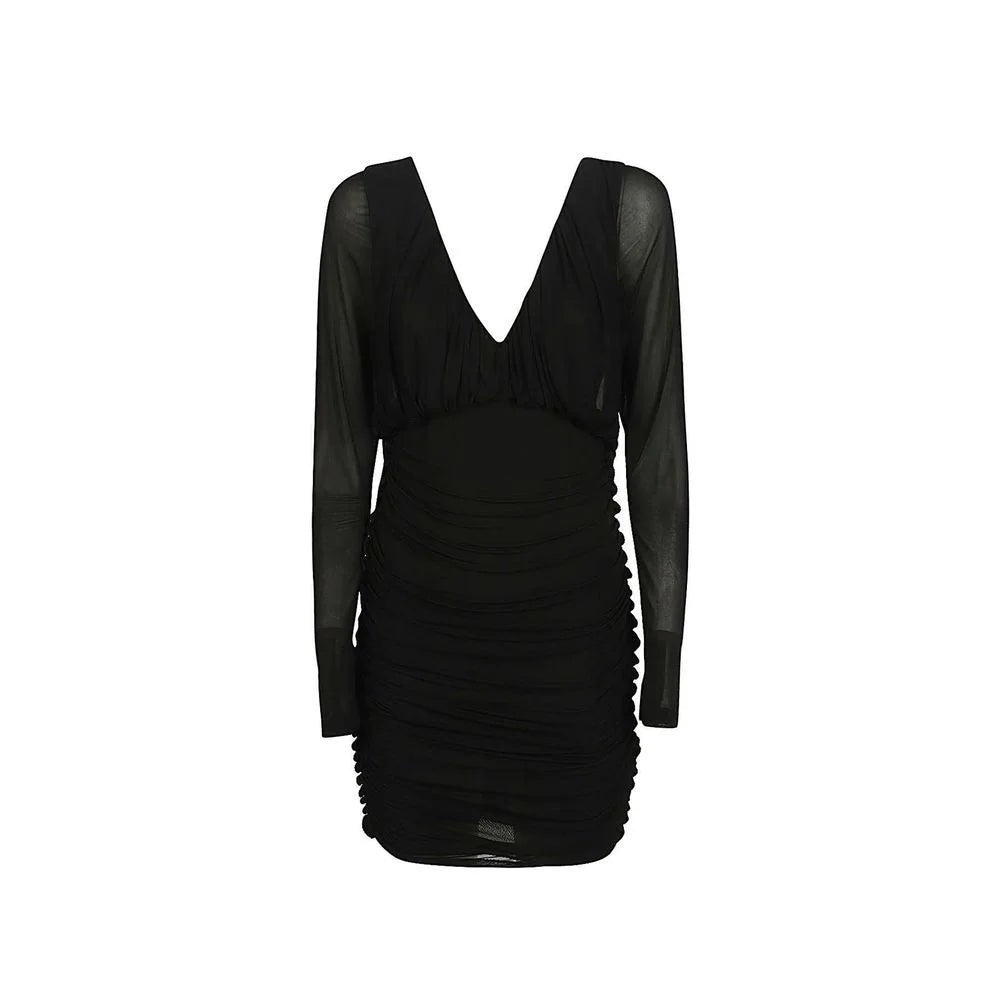 Saint Laurent Black Viscose Cocktail Dress - 44