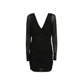 Saint Laurent Black Viscose Cocktail Dress - 44