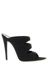 Sandales à talons aiguilles Saint Laurent en viscose noire
