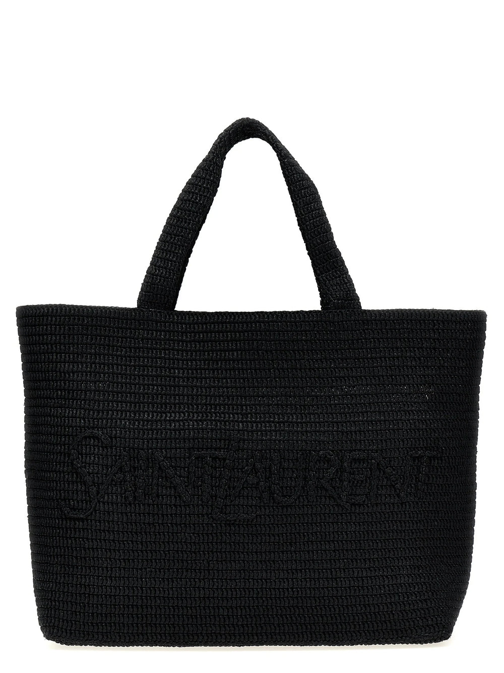 Saint Laurent Black Viscose Tote Bag