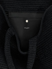Saint Laurent Black Viscose Tote Bag