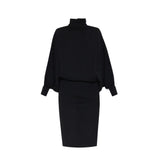 Saint Laurent Black Wool Casual Dress - 42