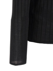 Saint Laurent Black Wool Polo Shirt