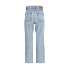 Saint Laurent Blue Cotton Cropped Jeans - 28