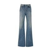 Saint Laurent Blue Cotton Flared Jeans - 27
