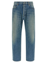 Saint Laurent Blue Cotton Straight-Leg Jeans