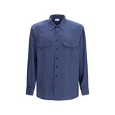 Saint Laurent Blue Viscose Dress Shirt - 40