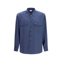 Saint Laurent Blue Viscose Dress Shirt - 40