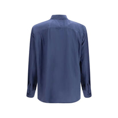 Saint Laurent Blue Viscose Dress Shirt - 40