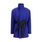 Saint Laurent Blue Wool Coat - IT40 | M
