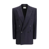 Saint Laurent Blue Wool Coat - IT40 | M