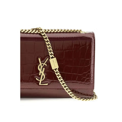 Saint Laurent Bordeaux Kalveskind Bos Taurus Skulder Taske
