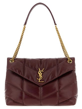 Sac bandoulière en veau bordeaux Saint Laurent