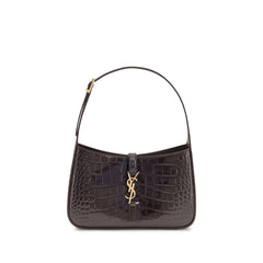 Saint Laurent Bordeaux Crocodile Shoulder Bag