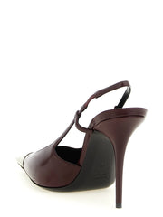 Saint Laurent Bordeaux Lamb Leather High Heel Pumps - EU40.5/US10.5