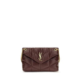 Saint Laurent Bordeaux Lamb Leather Shoulder Bag