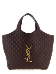 Saint Laurent Bordeaux Lamb Leather Tote Bag