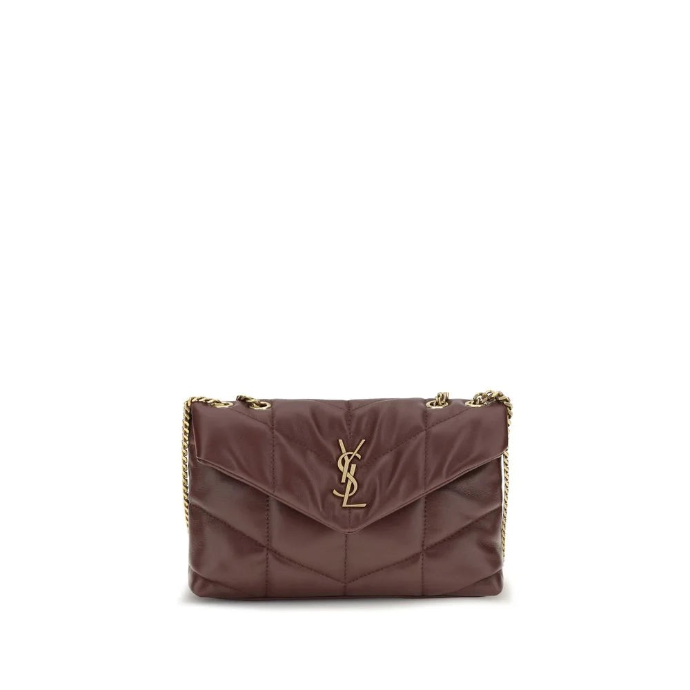 Saint Laurent Bordeaux Lamb Ovis Aries Shoulder Bag