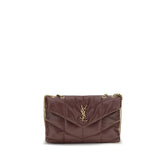 Saint Laurent Bordeaux Lamb Ovis Aries Shoulder Bag