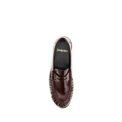Saint Laurent Bordeaux Lamb Ovis Aries Aries Slip-On Loafers