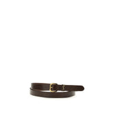 Saint Laurent Brown Calf Leather Bos Taurus Regular Belt - 100 cm / 40 Inches