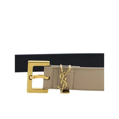 Saint Laurent Brown Calf Leather Bos Taurus Regular Belt - 90 cm / 36 Inches
