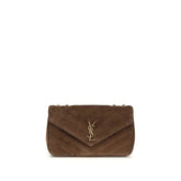 Saint Laurent Brown Calf Leather Bos Taurus Shoulder Bag