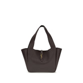 Saint Laurent Brown Calf Leather Bos Taurus Shoulder Bag