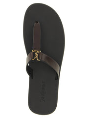 Saint Laurent Brown Calfskin Slides - EU 41 | US 8