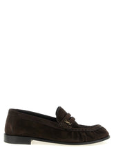 Saint Laurent Brown Calfskin Slip-On Loafers