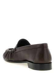 Saint Laurent Brown Calfskin Slip-On Loafers - EU 42 | US 9