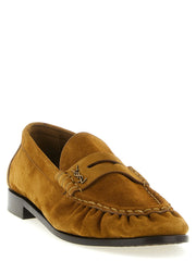 Saint Laurent Brown Calfskin Slip-On Loafers - EU44/US11