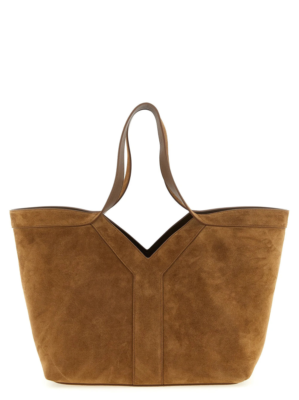 Saint Laurent Brown Calfskin Tote Bag