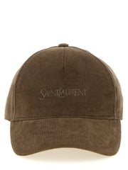 Saint Laurent Brown Cotton Cap (Baseball Hat) - 57 cm|S