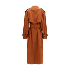 Saint Laurent Brown Cotton Trench Coat - IT38 | S