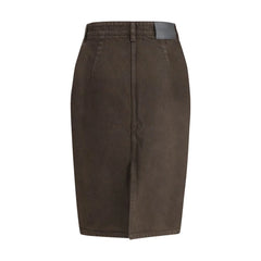 Saint Laurent Brown Denim Skirt - 26